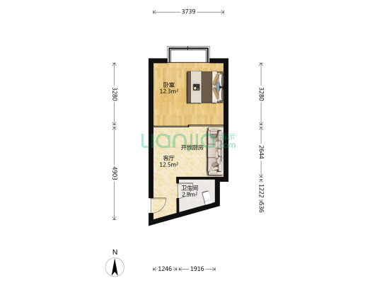 碧波街散盘 1室1厅1卫 42平方