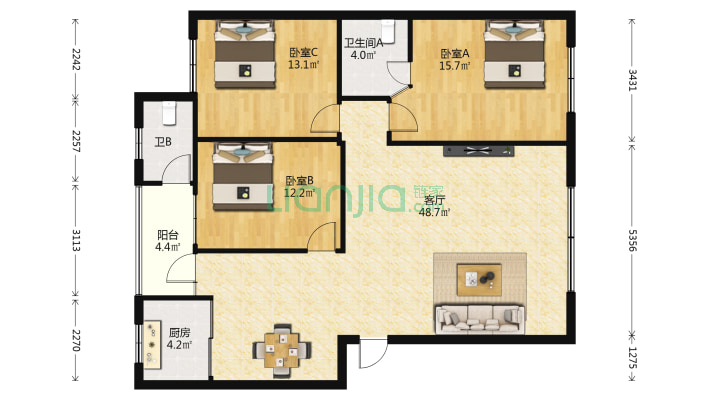 福利小区二手房实景图