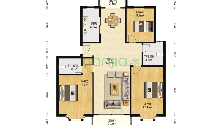新锦港花园二手房实景图