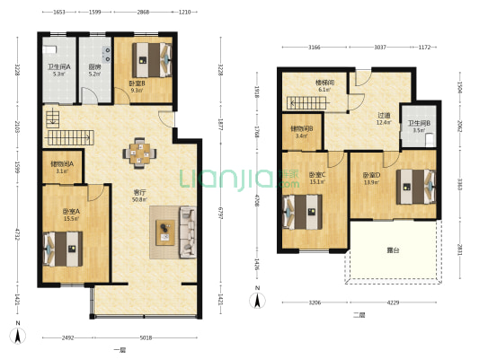 凯悦花园 4室1厅2卫 103平方