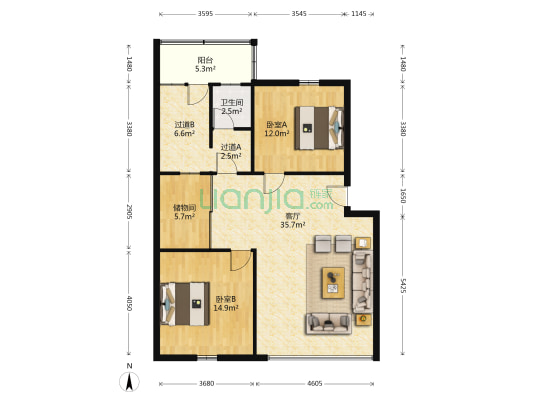 茶盘街58号 2室1厅1卫 101平方