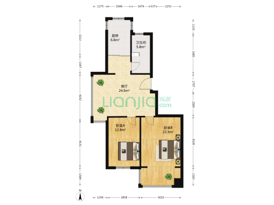星怡花园 2室1厅1卫 80平方