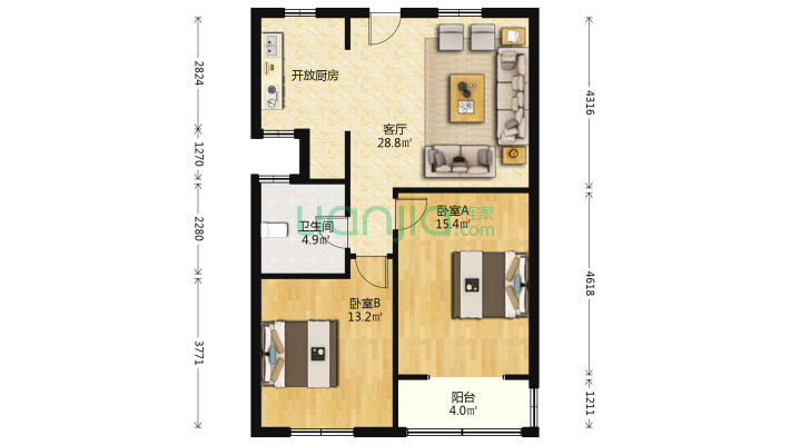 荷花池1号二手房实景图
