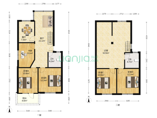 葛家新村 5室2厅2卫 81平方