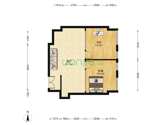 名汇国际 2室1厅0卫 94平方