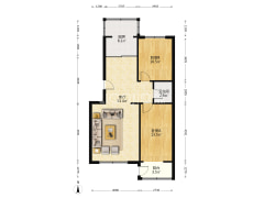 精装修，南北通透，户型方正！！-涿州槐林新村户型图