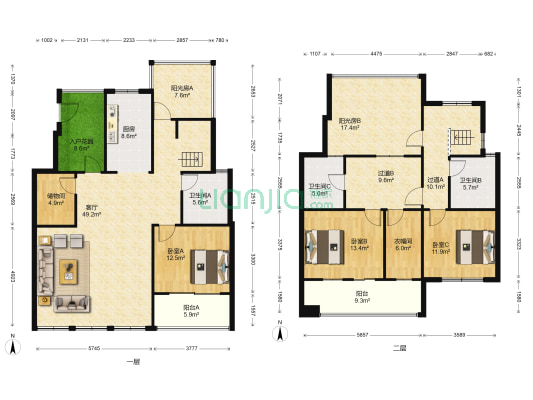 孝贤景苑 3室1厅3卫 187平方