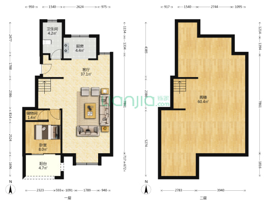 远棠花园 1室1厅1卫 147平方