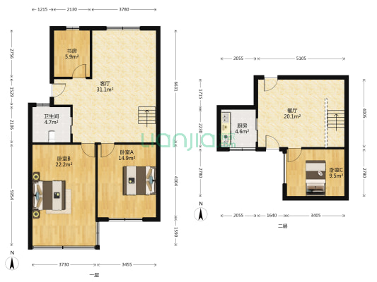裕民西区 4室2厅1卫 125平方