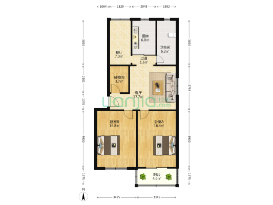 建行宿舍(西大街) 2室2厅1卫 101平方