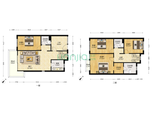 万科第五园六期 4室1厅3卫 141平方