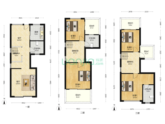 清远林语墅 4室2厅3卫 177平方