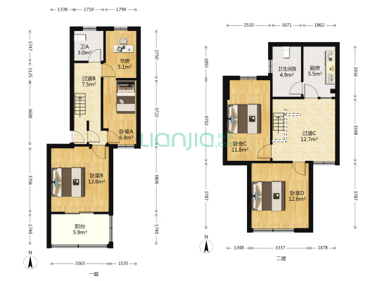 葑盛昉 5室0厅2卫 110平方