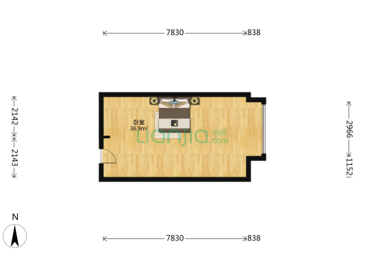华侨城云岸 1室0厅0卫 55平方