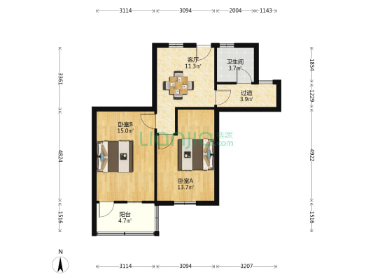 东善长巷散盘 2室1厅1卫 53平方