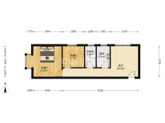 满五唯一 户型方正，双塔区两居室 带装修 采光好-涿州天保郦景户型图