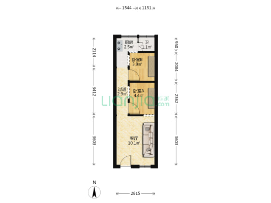 红荔巷8号 2室1厅1卫 27平方