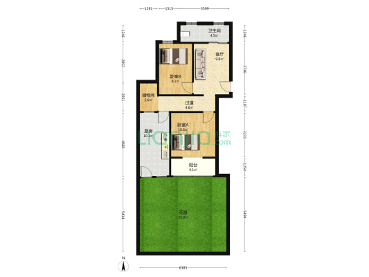 崧镇北路 2室1厅1卫 51平方