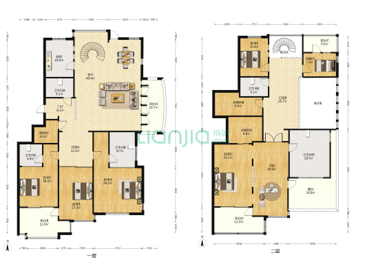 好望公寓 6室1厅5卫 398平方