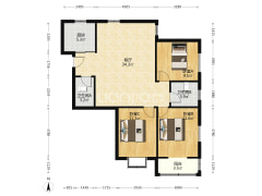 鸿盛凯旋门 3室1厅 东 南 北-涿州鸿盛凯旋门户型图