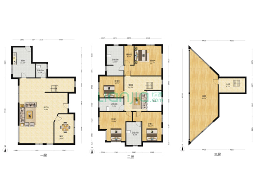 果岭汇星 4室3厅4卫 316平方