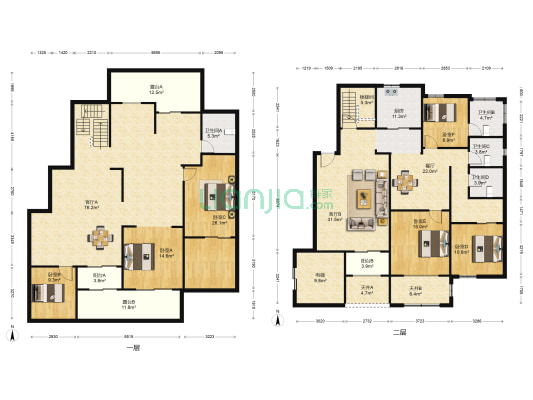 南洋壹号公馆 6室3厅4卫 329平方
