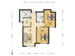 鸿坤理想湾北区 2室2厅 南-涿州鸿坤理想湾北区户型图
