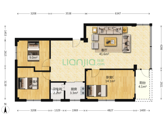 兴盛楼 3室1厅1卫 102平方