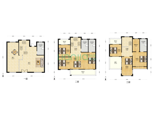 独秀山庄 7室2厅4卫 277平方