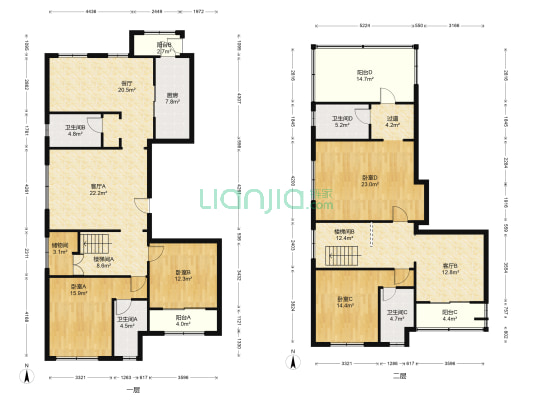 太原恒大御府 4室3厅4卫 252平方