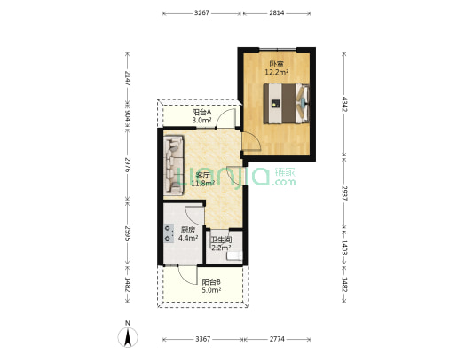 西林小区 1室1厅1卫 46平方