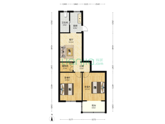 凯林巷 2室1厅1卫 71平方