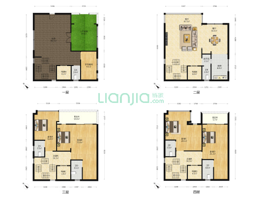 大良单家大门居委会 5室2厅7卫 358平方