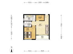 金沙天街 跃层2套二房可以 住一套 租一套 采光好-重庆学林佳苑户型图