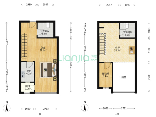 鼎福汇 1室1厅2卫 109平方