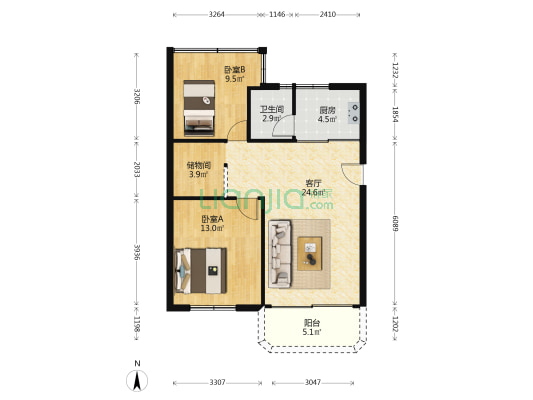 南师小区 2室1厅1卫 82平方