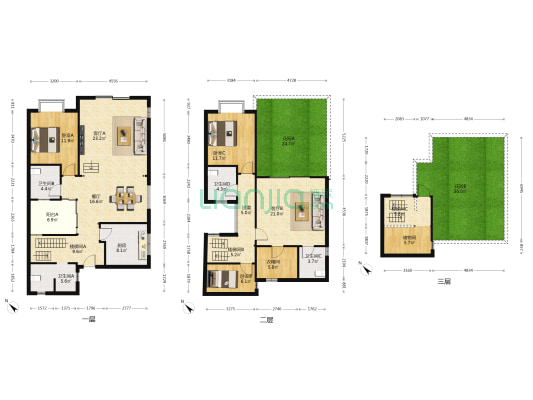 恒山苑 3室3厅4卫 178平方