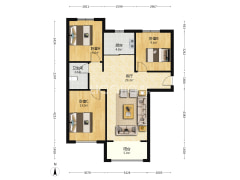 欧派全屋定制，品牌家具家电，南北通透大F-涿州K2狮子城北区户型图