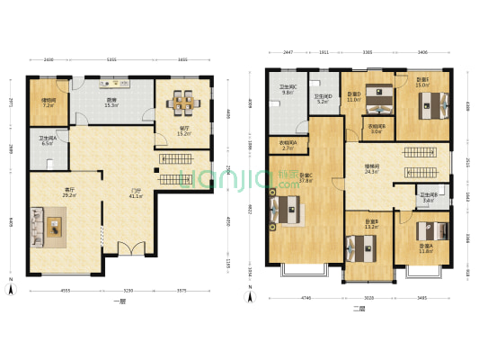 田园别墅(别墅) 5室2厅4卫 232平方