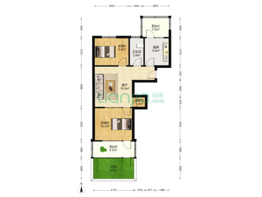 文化东路71号 2室1厅1卫 71平方