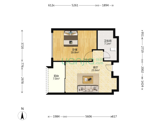 巽寮湾·阳光假日 1室1厅1卫 77平方
