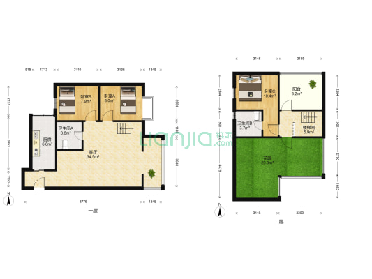 润龢园 3室1厅2卫 95平方