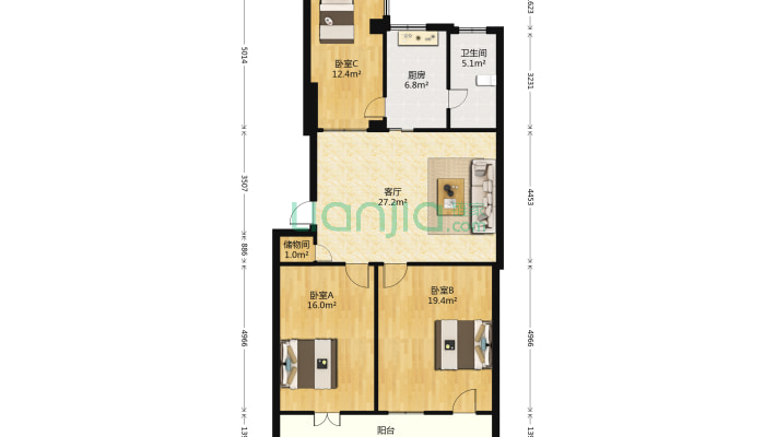 省工商银行宿舍二手房实景图