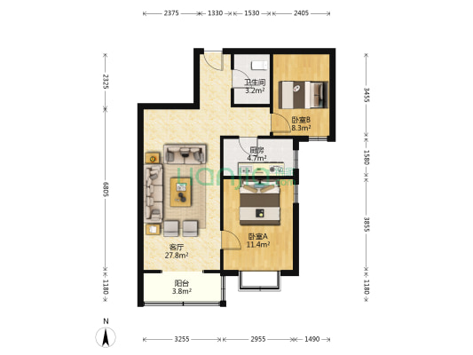配套齐全，方便通勤，价格合适，欢迎咨询-户型图