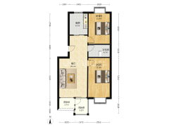 此房满二，南北通透两居室，房本在手随时过户-涿州仙颐园小区户型图