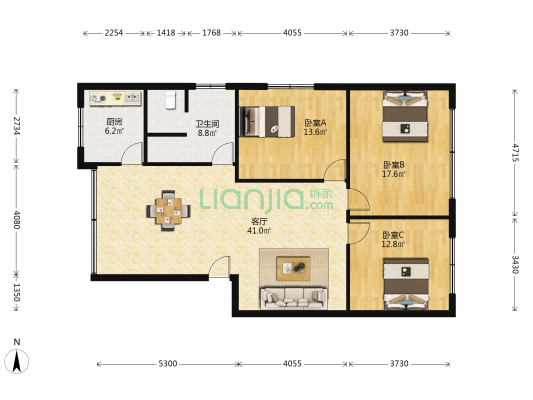 正通巷39号 3室1厅1卫 120平方