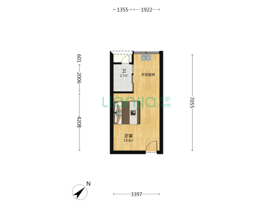 保捷广场 1室0厅1卫 35平方