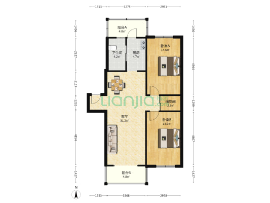 林职院小区 2室1厅1卫 101平方