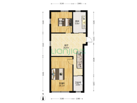 站南路东5号 2室1厅1卫 60平方