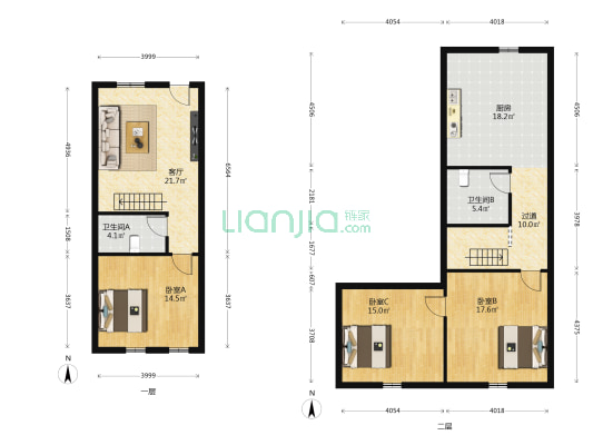印象江南 3室1厅2卫 62平方